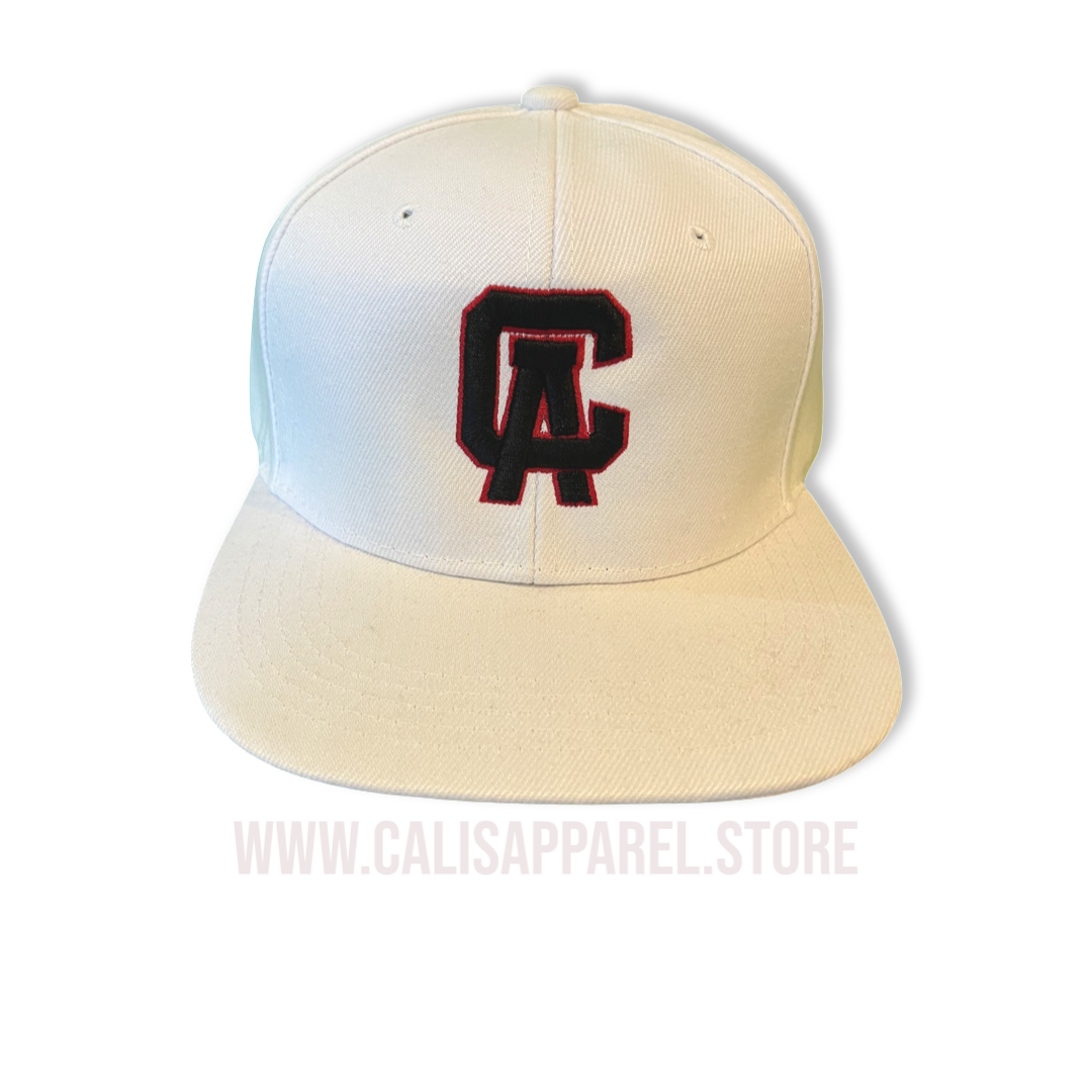 Cali's apparel WHITE (CA) LOGO SNAP BACK