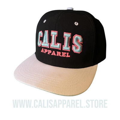 Cali's apparel 3D Puff Black/White Snapback