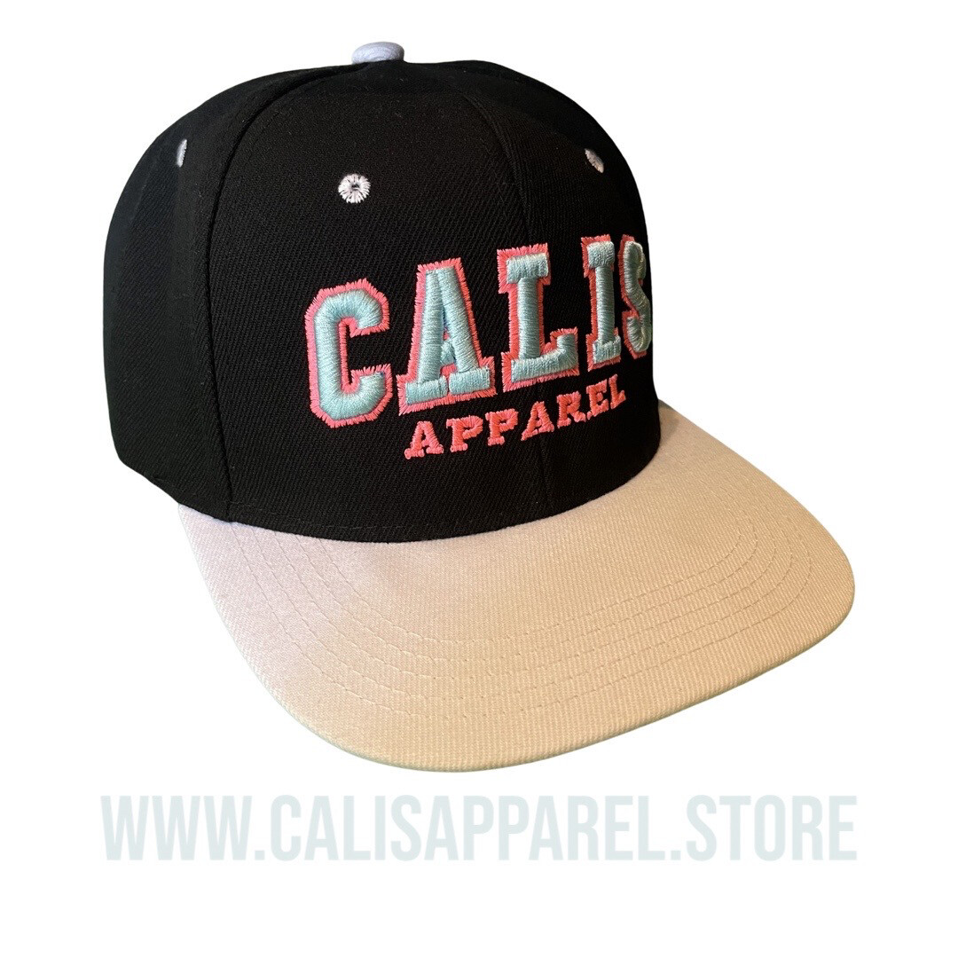 Cali's apparel 3D Puff Black/White Snapback