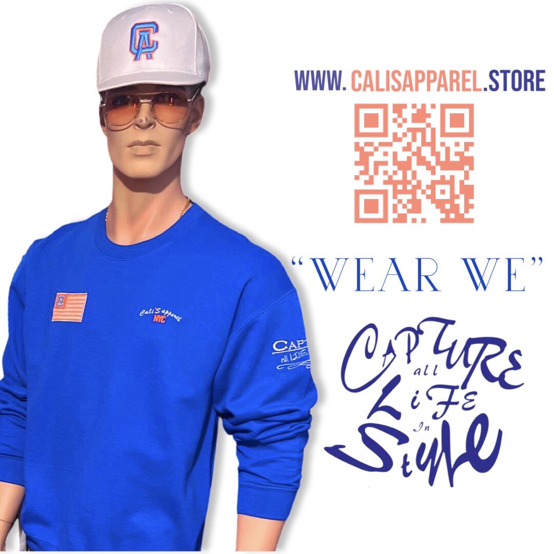 Cali’s apparel NYC Unisex Royal All American 9 Sweatshirt