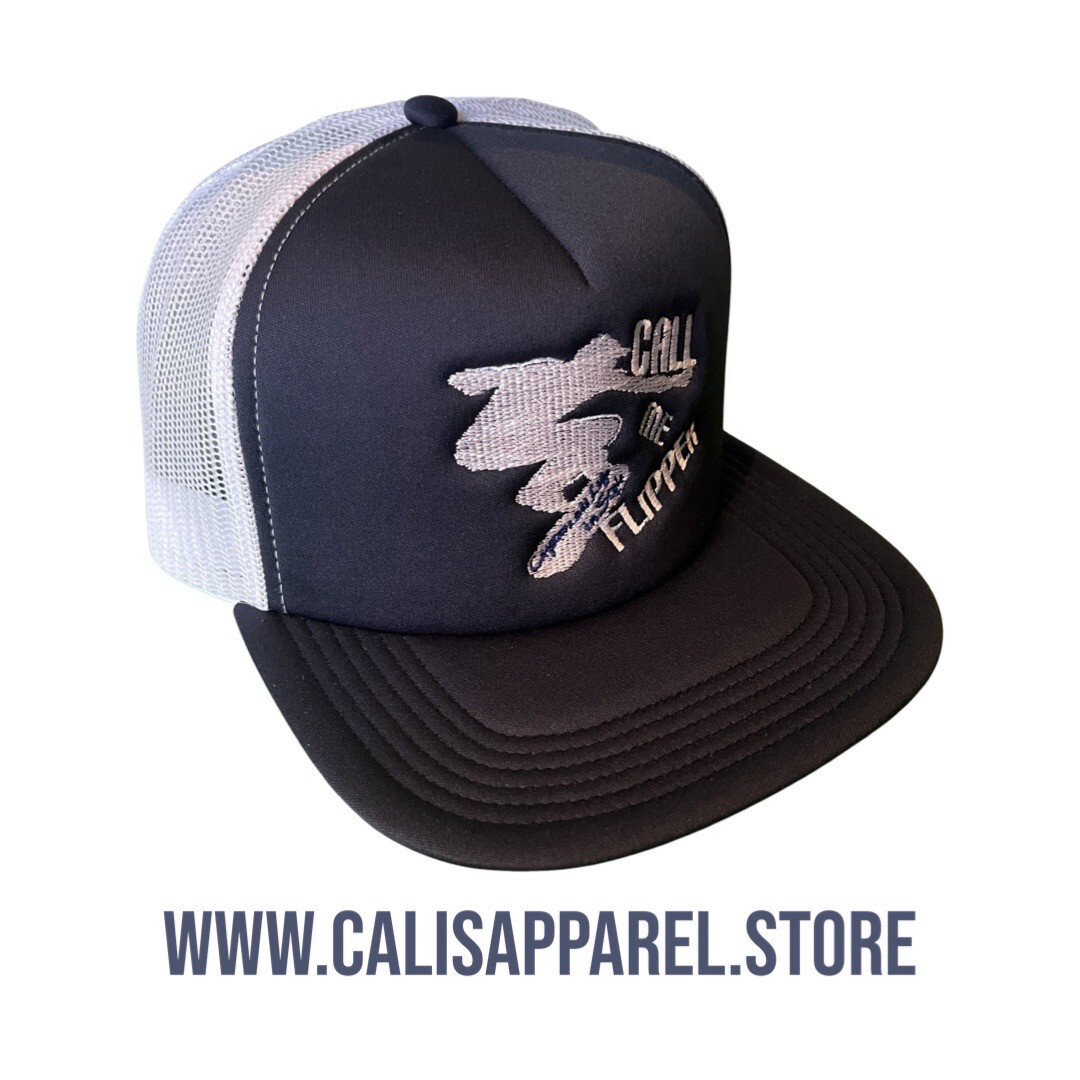 CALL ME FLIPPER NAVY/WHITE TRUCKER MESH CAP CALL ME FLIPPER NAVY/WHITE TRUCKER MESH CAP
