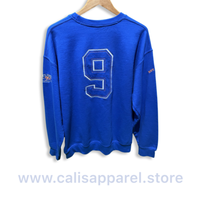 Cali’s apparel NYC Unisex Royal All American 9 Sweatshirt