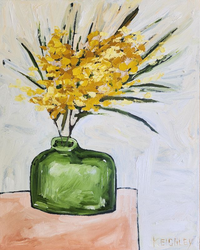 Wattle in a Green Bottle