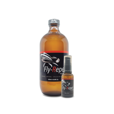 Fly-Repel Fly Repellent - Value Pack (30ml spray + 500ml refill bottle)