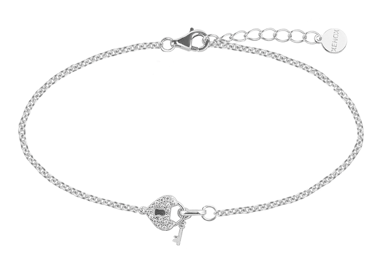 Xenox
Armband
925/- Silber, weiß/silberfarben
Zirkonia
Länge 15-18,5cm