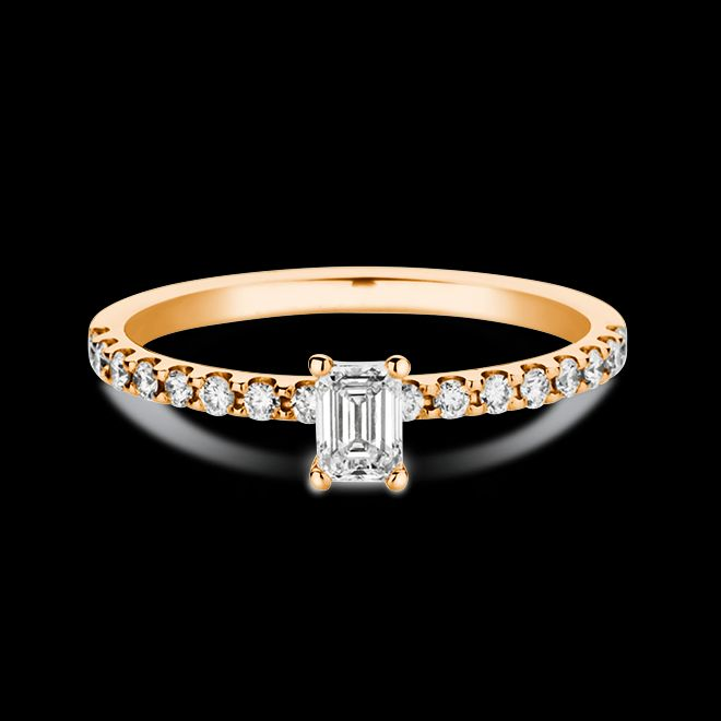 Mehrsteiner, mit Diamant und Brillant
585/- Gold, rotgold
Brillant - Diamant Top Wesselton (F+G) VSI sehr kleine Einschlüsse Brillantschliff
