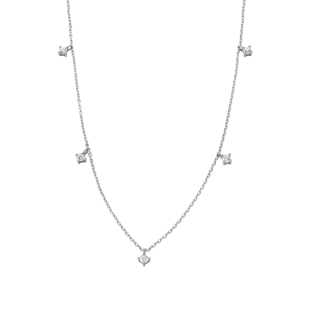 Halskette Xenox
925/- Silber
5 Zirkonia