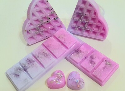 Wax melts snap bars waffles and hearts individual items