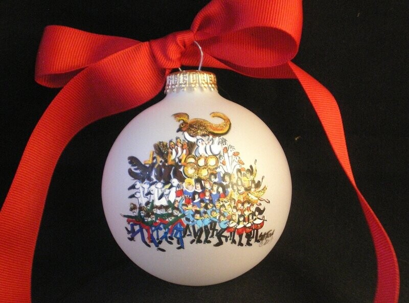 TWELVE DAYS OF CHRISTMAS ORNAMENT & MATCHING CARD