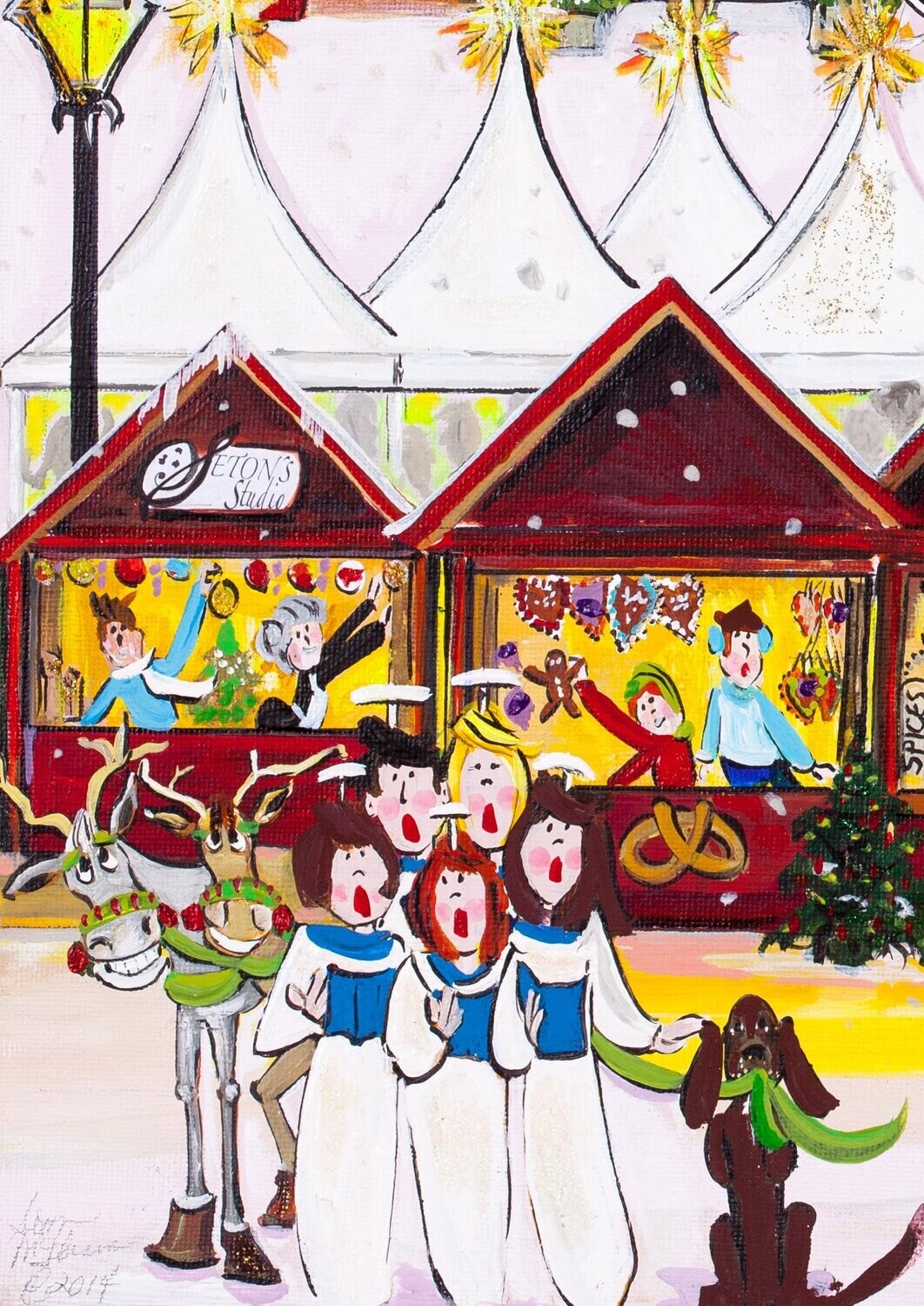 GERMAN CHRISTMAS MARKET PRINT