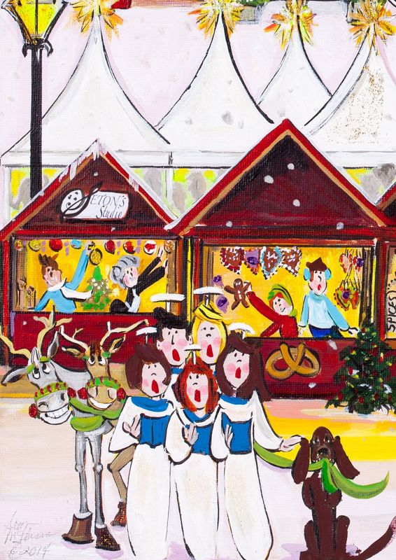 GERMAN CHRISTMAS MARKET PRINT