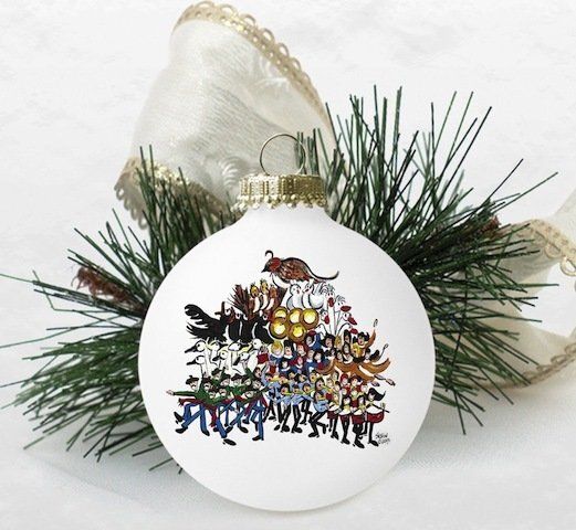 TWELVE DAYS OF CHRISTMAS ORNAMENT & MATCHING CARD