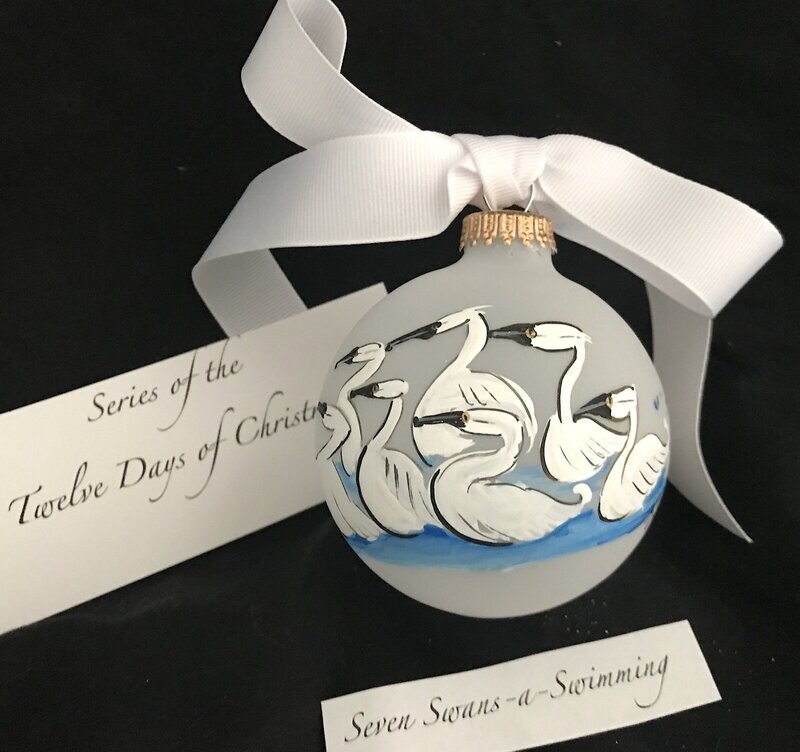 SEVEN SWANS- A -SWIMMING ORNAMENT