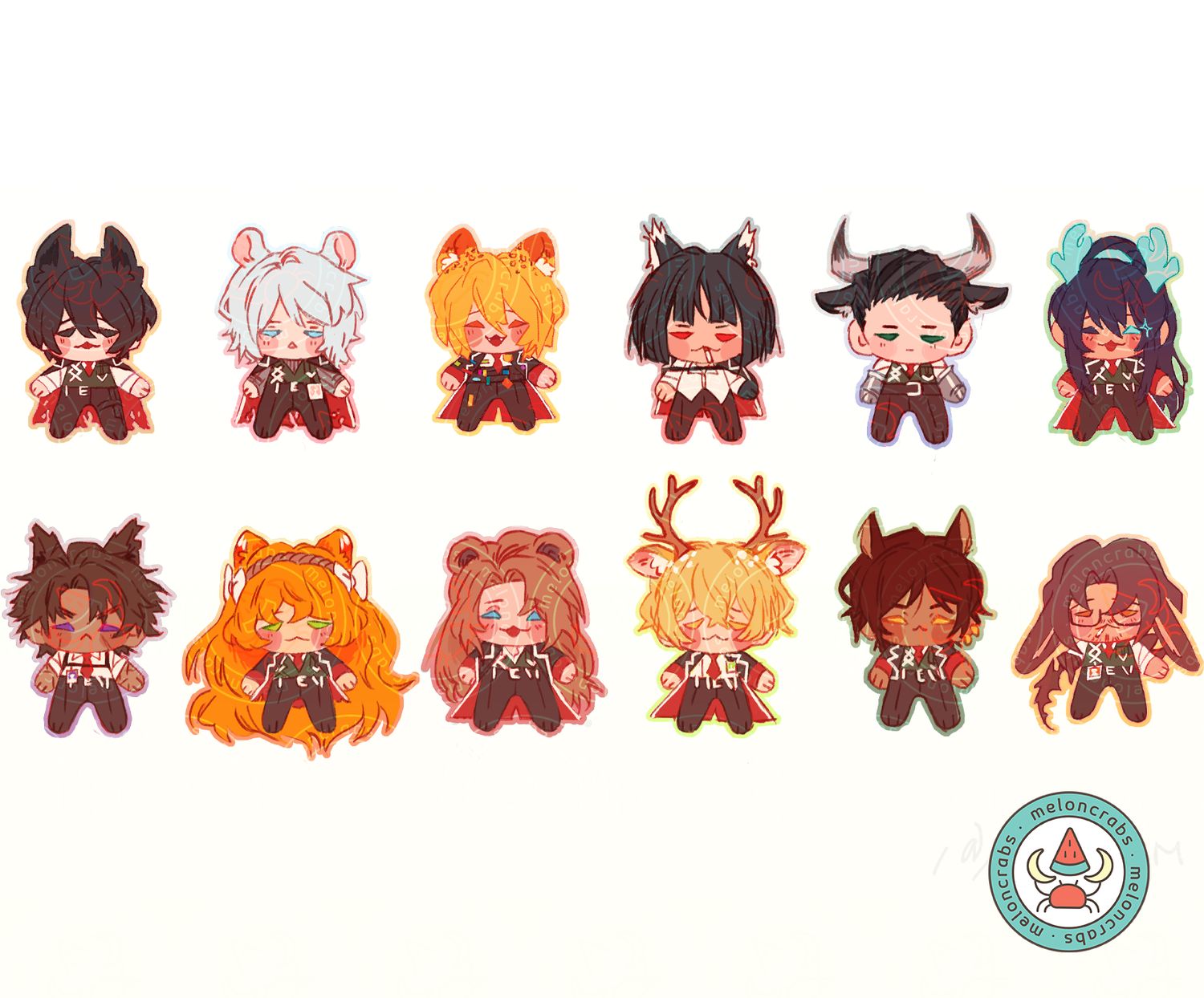 Limbus Company Sinner Stickers