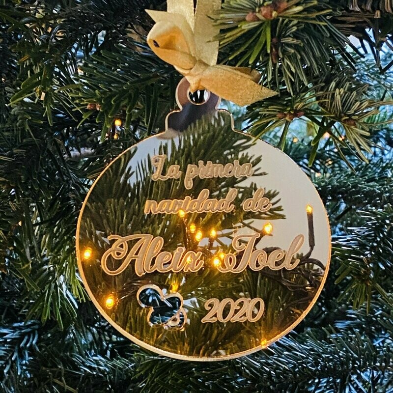 Kerstbal geboorte bal 1e kerst in Spaanse taal