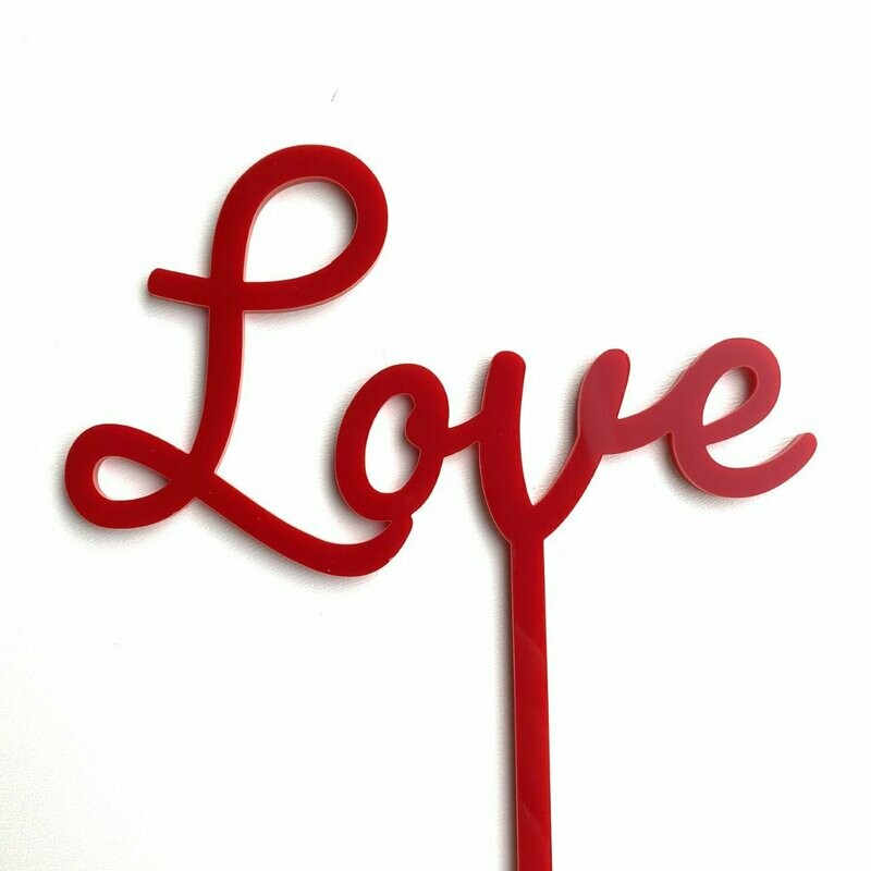 Taarttopper Love rood