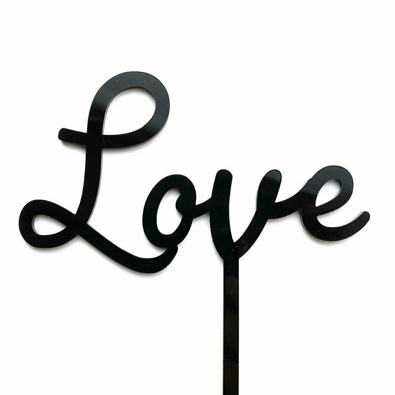 Taarttopper Love zwart