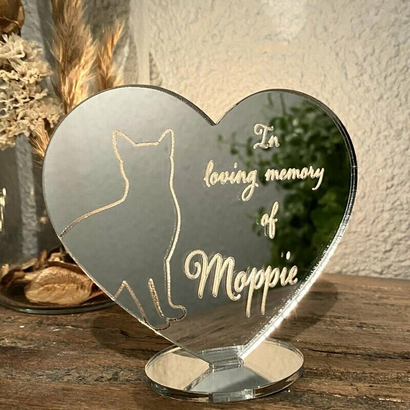 Gedenk hartje dier poes kat
