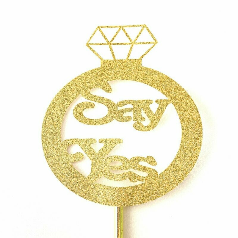 Taarttopper ring Say Yes van karton
