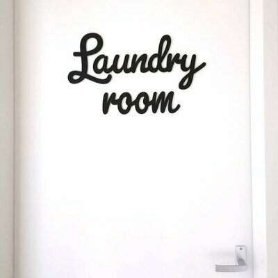 Deur tekst Laundry room