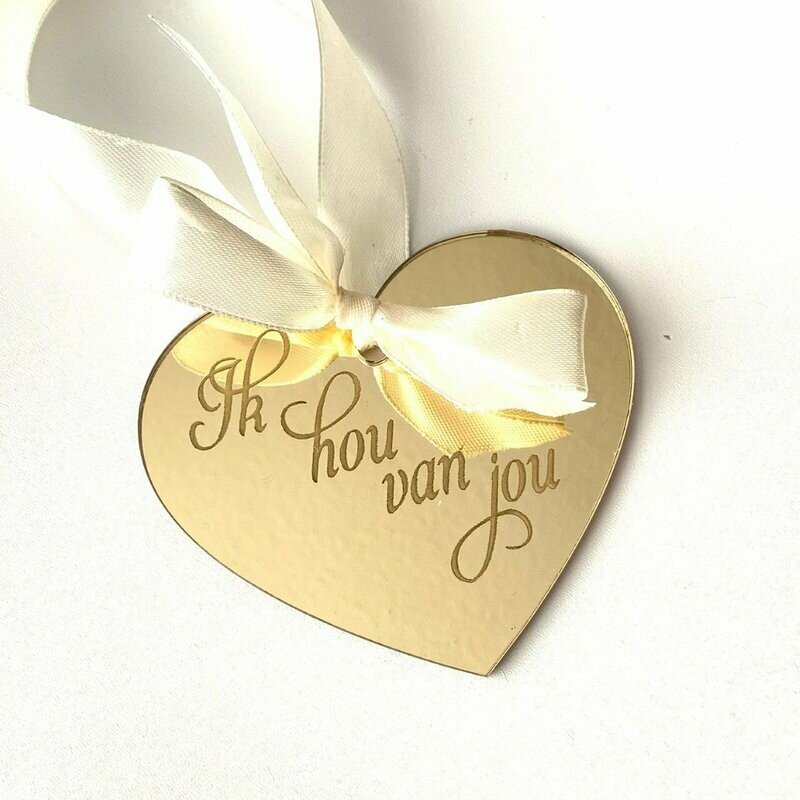 Hanger in hart vorm Ik hou van jou