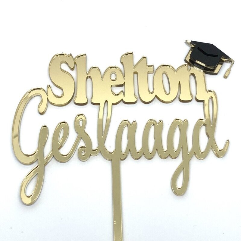 Geslaagd diploma met hoedje