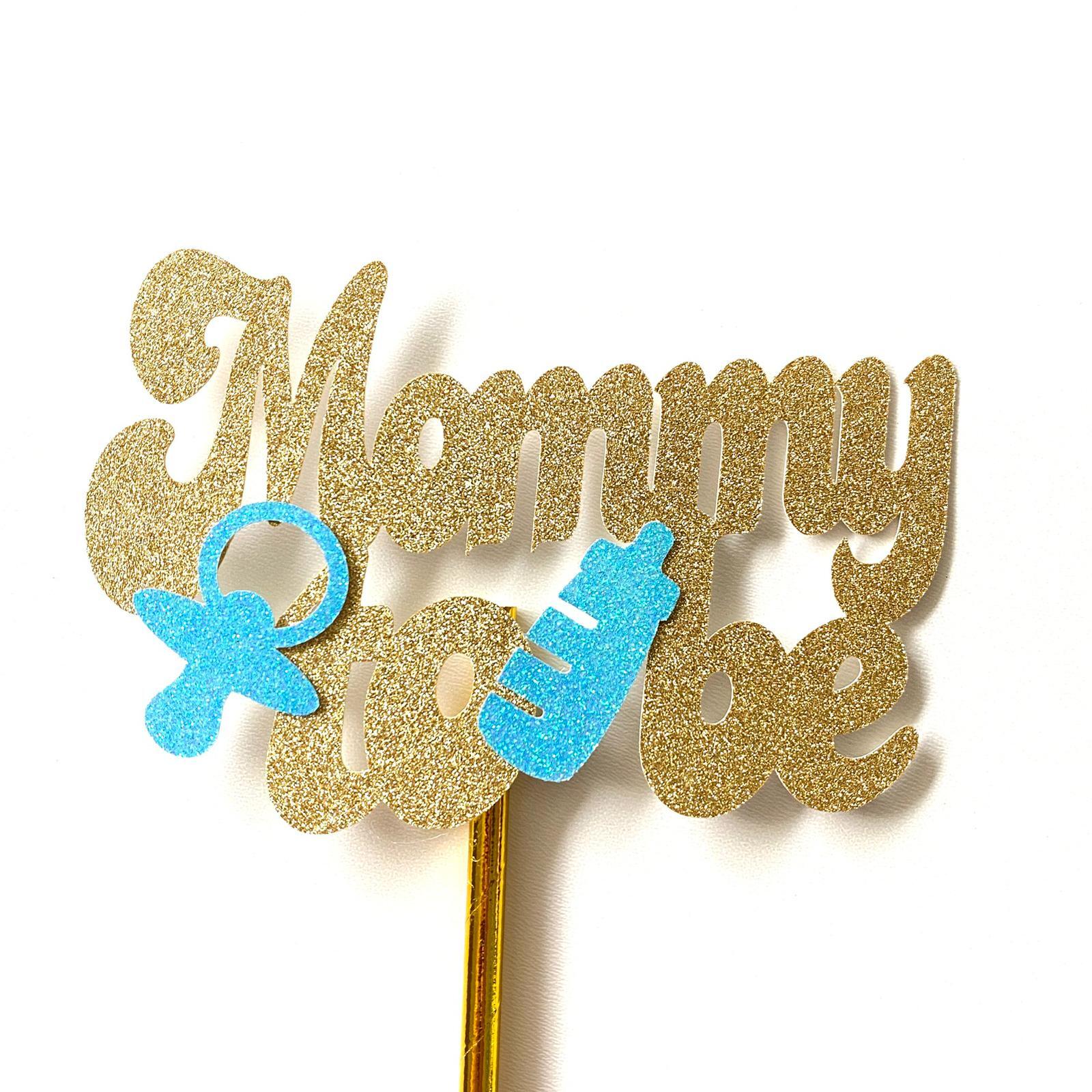 Mommy to be goud glitter karton