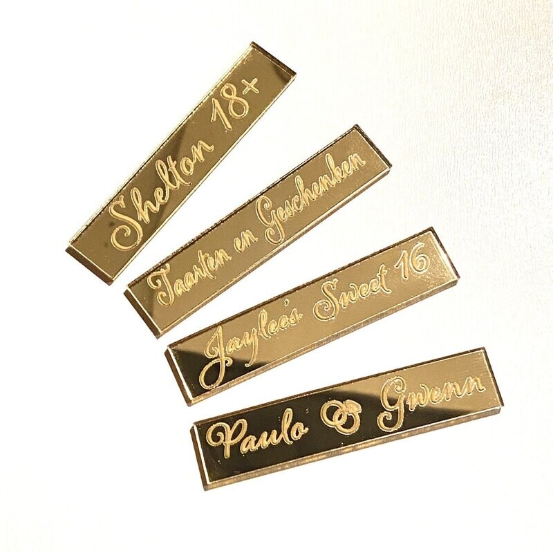 Eigen tekst labels 7 cm