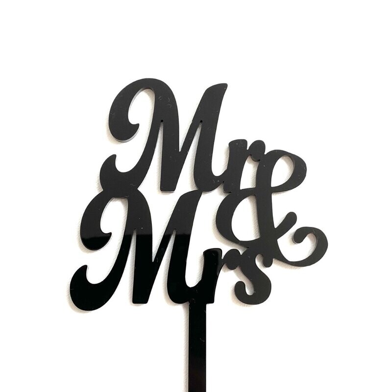 Mr and Mrs taart topper