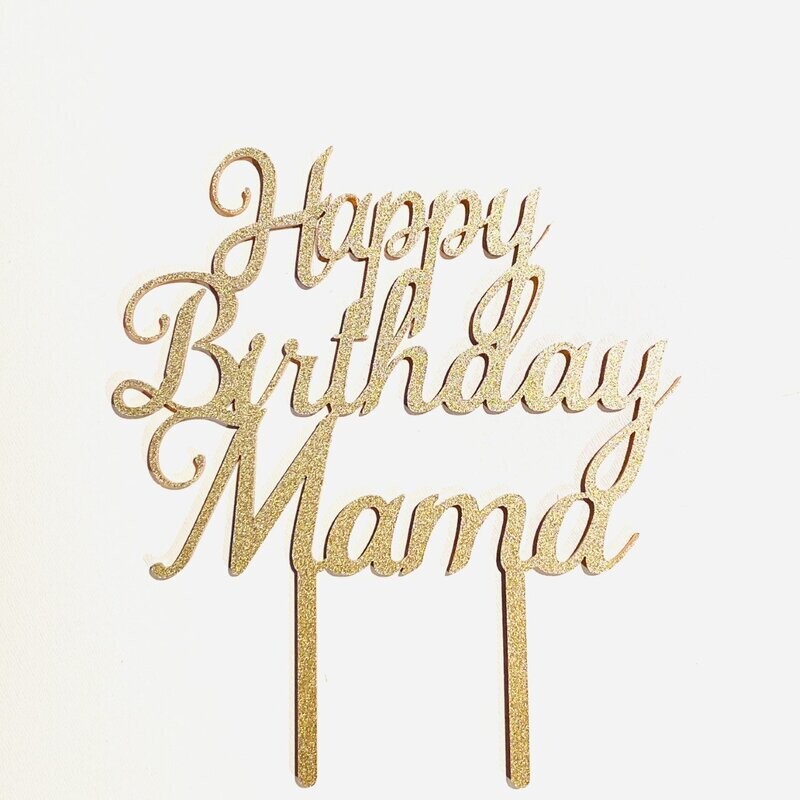 Happy Birthday met naam taarttopper (nr 1)