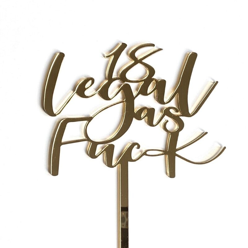 Legal as fuck taart topper