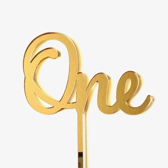 Taart topper met leeftijd in letters (enkel)