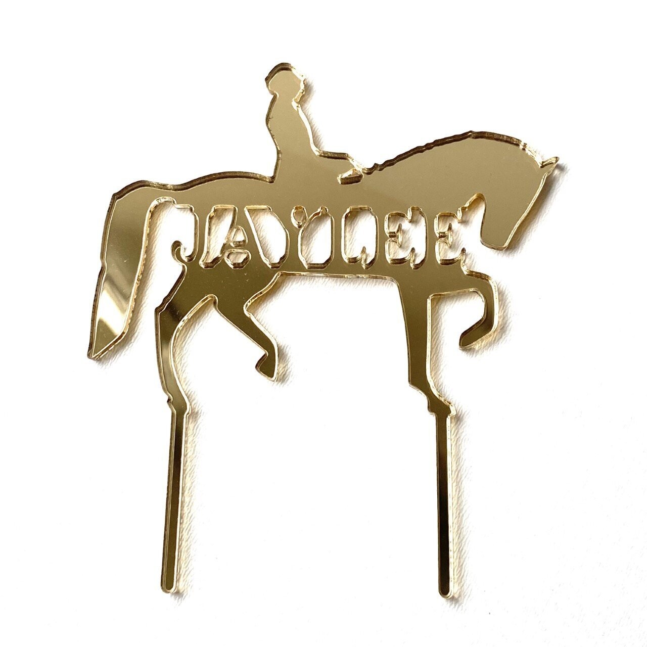 Taarttopper paard ruiter en naam