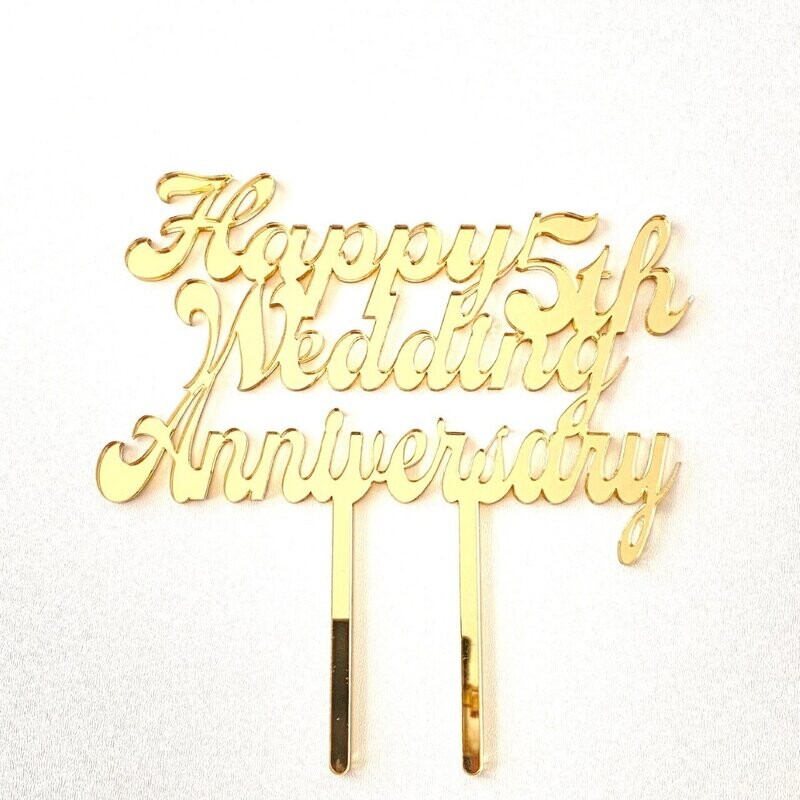 Happy wedding anniversary met jaartal