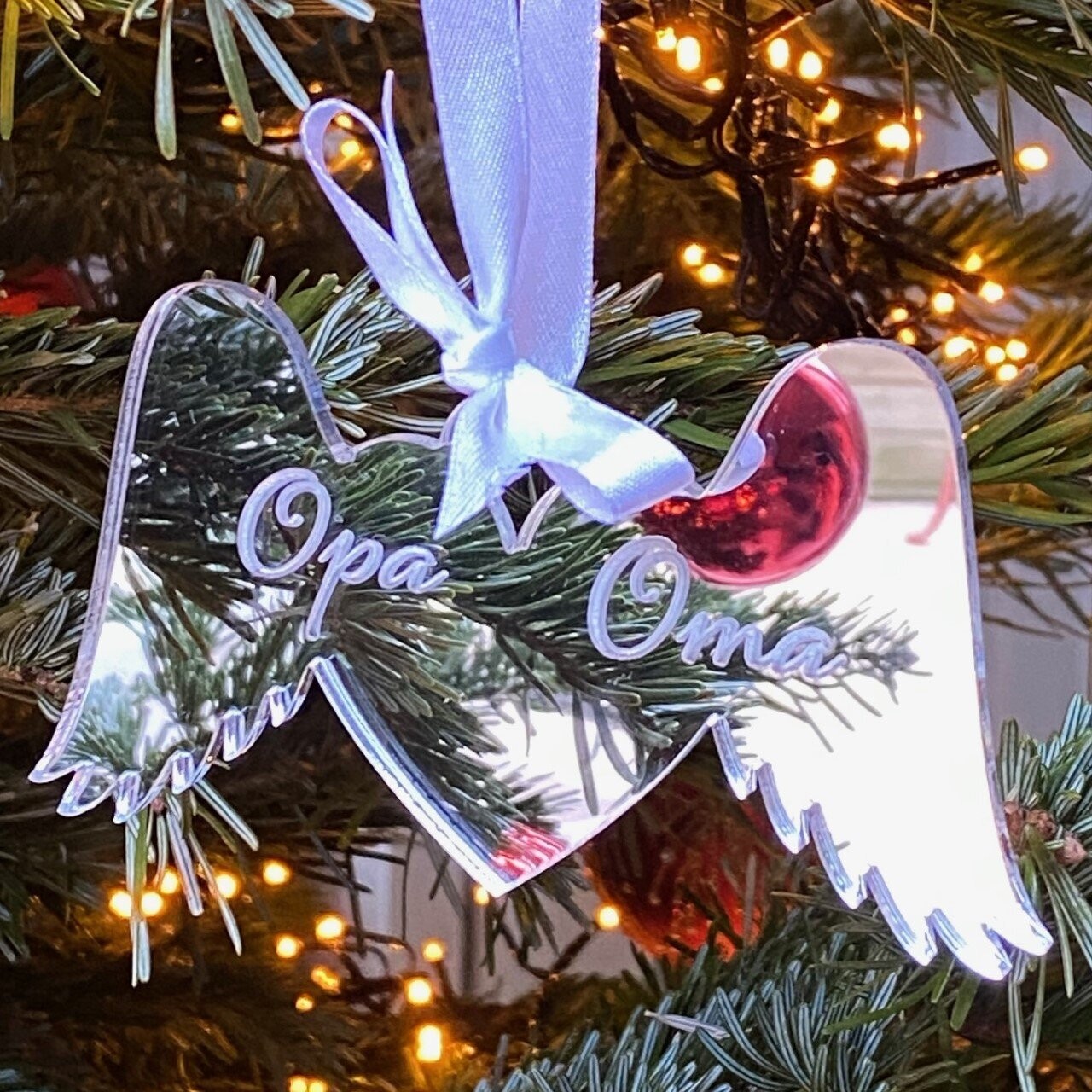 Ik Heb Een Engel in de Hemel En Ik Noem Haar Moeder Kerst Ornamenten Rode Vogel Gepersonaliseerde Kerst Ornamenten 2022 Memorial Kerst Decoraties Voor Boom Keepsake Herinnering Sympathie Geschenken