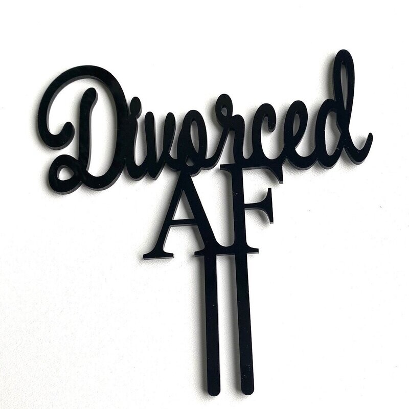 Divorced AF taart topper