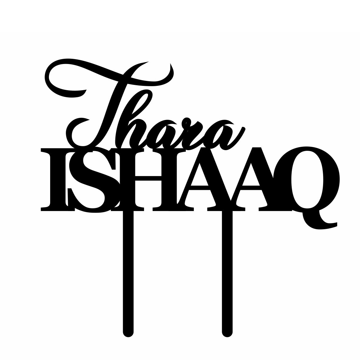 Thara met naam taart topper