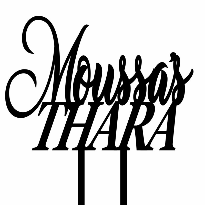 Thara met naam taart topper (1)