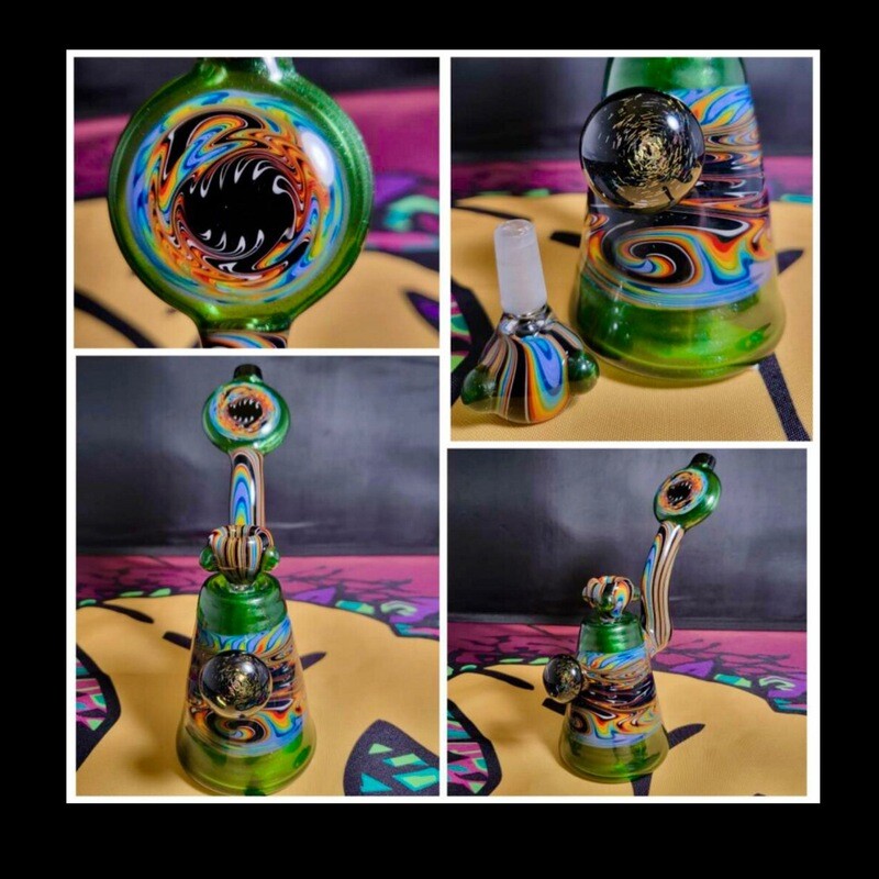 Aaron u Bubbler rigs Green star dust w chakra rewigs