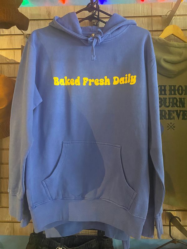 Buttermuffin distressed blue hoodie