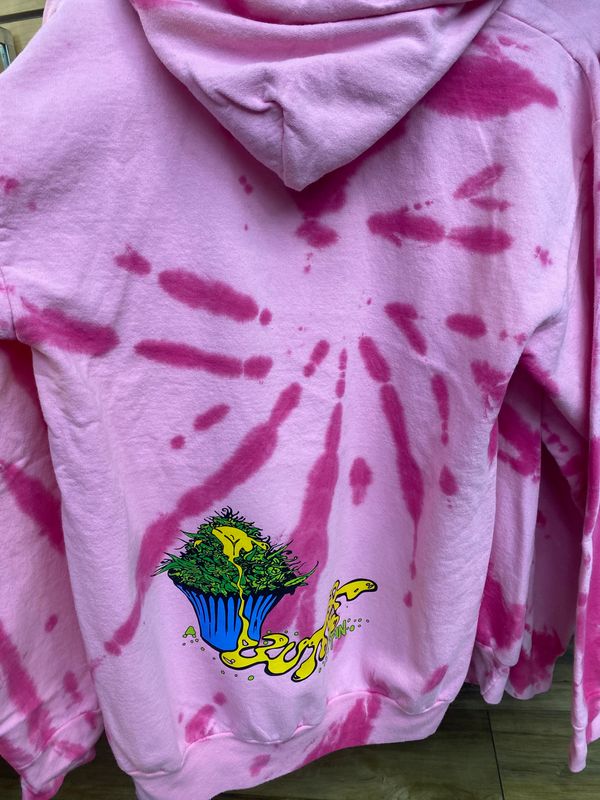 Buttermuffin Hoodie Pink tie dye  