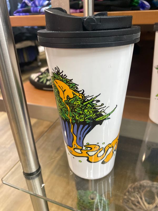 Buttermuffin 17 oz steel cup mug.
