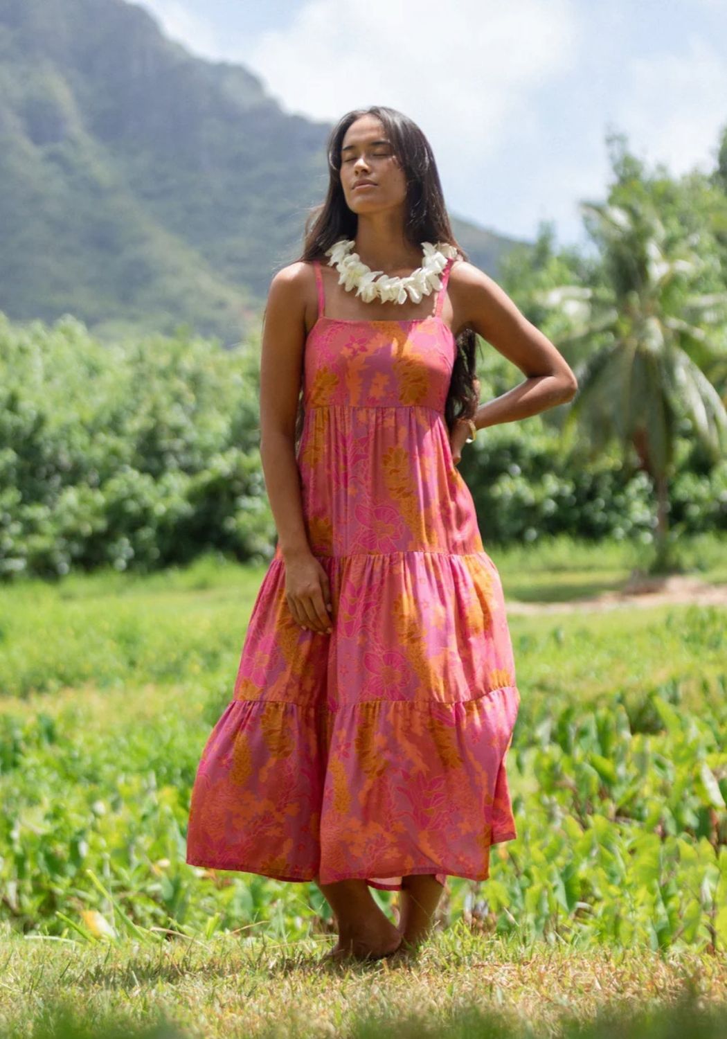 Alia Dress In Lei Day Pink