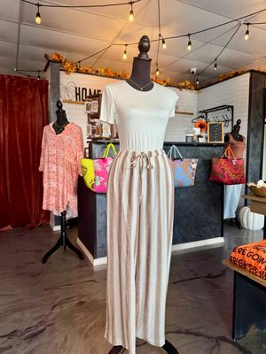 Perfect Stripe Pant Toffee