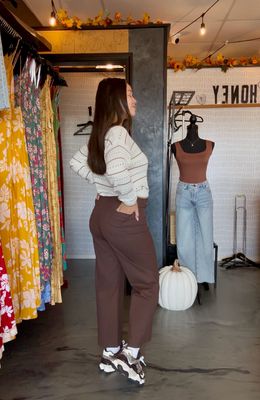 Linen Straight Ankle Pants