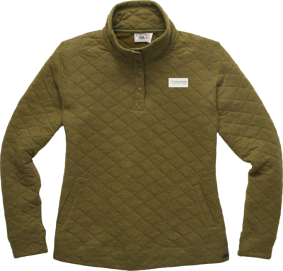 Quilted Hooded Sweater - Olive
