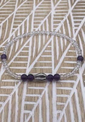 “May your feet take you to where your heart wants to go.” Amethyst Gemstone Anklet
