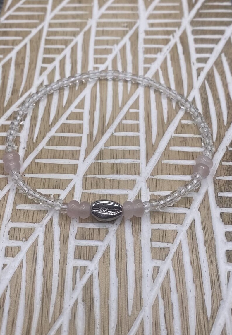 “May your feet take you to where your heart wants to go.” Rose Quartz Anklet