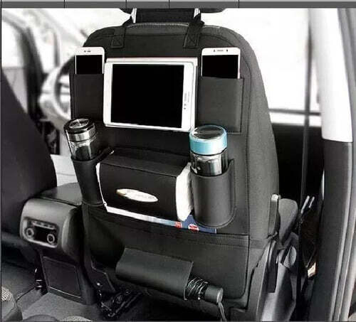 Organizador Asiento Trasero Para Auto Tablet Celular Botella