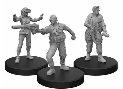 Cyberpunk Red Miniatures: Edgerunners A (Solo - Tech - Netrunner)